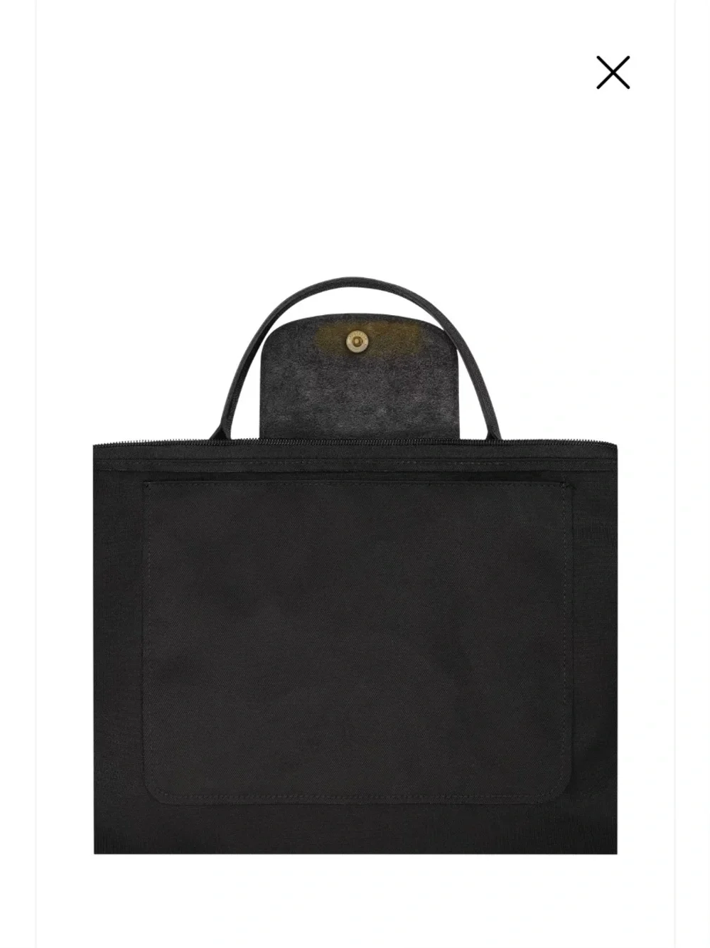 FASHION BAGS Nylon Tote Bag, black and gold hardware
